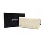 CHANEL Long Wallet Leather Off-White Wallet