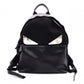FENDI Bags Bugs Monster Backpack, Daypack, Leather/Nylon, Black, Logo