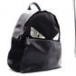 FENDI Bags Bugs Monster Backpack, Daypack, Leather/Nylon, Black, Logo