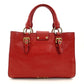 MIU MIU Madras Satchel Handbag Red Leather 2-Way Gold Hardware Shoulder 7-9-633