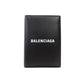 Balenciaga Passport Case Black BB Logo Black Leather Notebook Cover 7-10-883