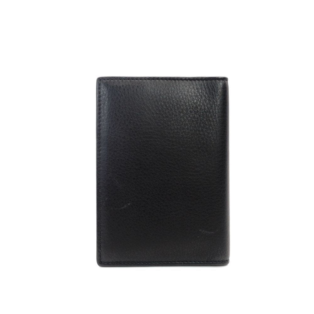 Balenciaga Passport Case Black BB Logo Black Leather Notebook Cover 7-10-883