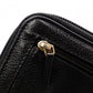 CHANEL Caviar Skin Coco Logo Long Wallet, Leather, Black, CC Logo