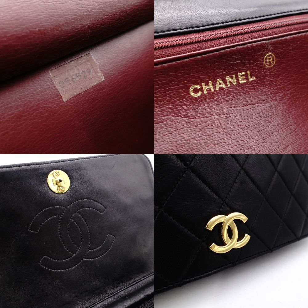 CHANEL シャネル マトラッセ ショルダーバッグ レザー ブラック【中古】 レディース