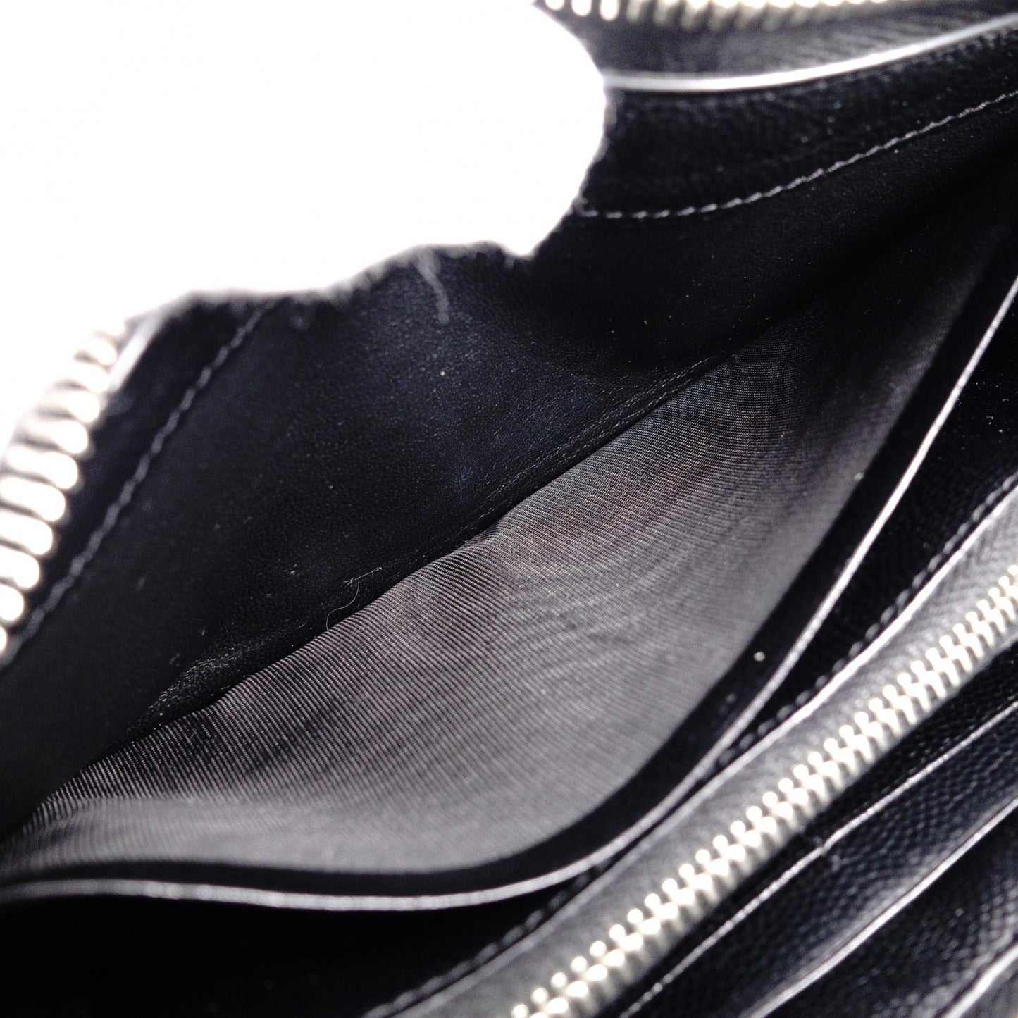 SAINT LAURENT Cassandra Long Wallet, Leather, Black, YSL Logo, Silver Hardware