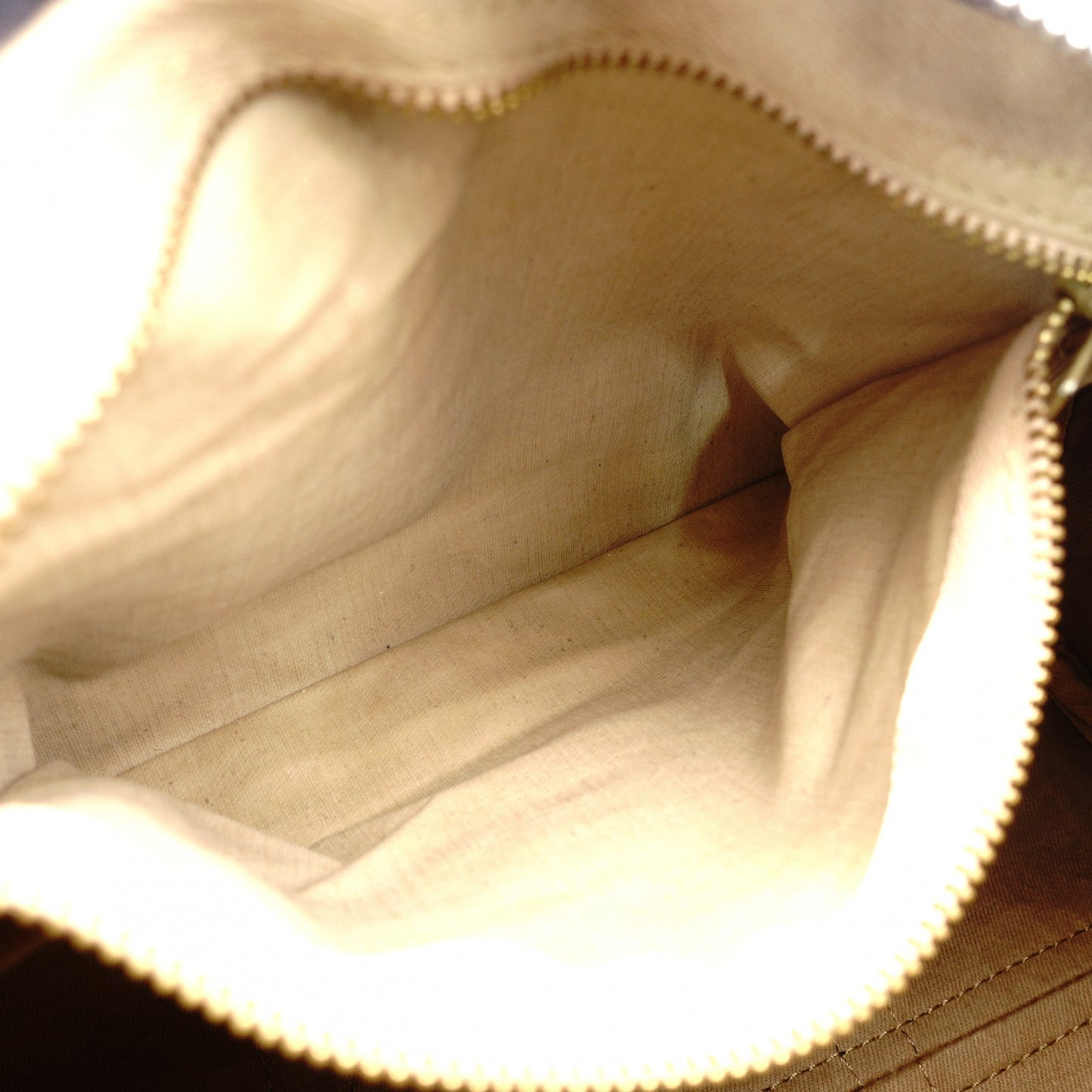 Christian Dior Trotter Boston Bag Navy × Beige Canvas Leather Handbag 7-10-786