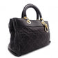 Christian Dior Cannage Lady Dior Handbag, Leather, Black, 2-Way, Gold Hardware