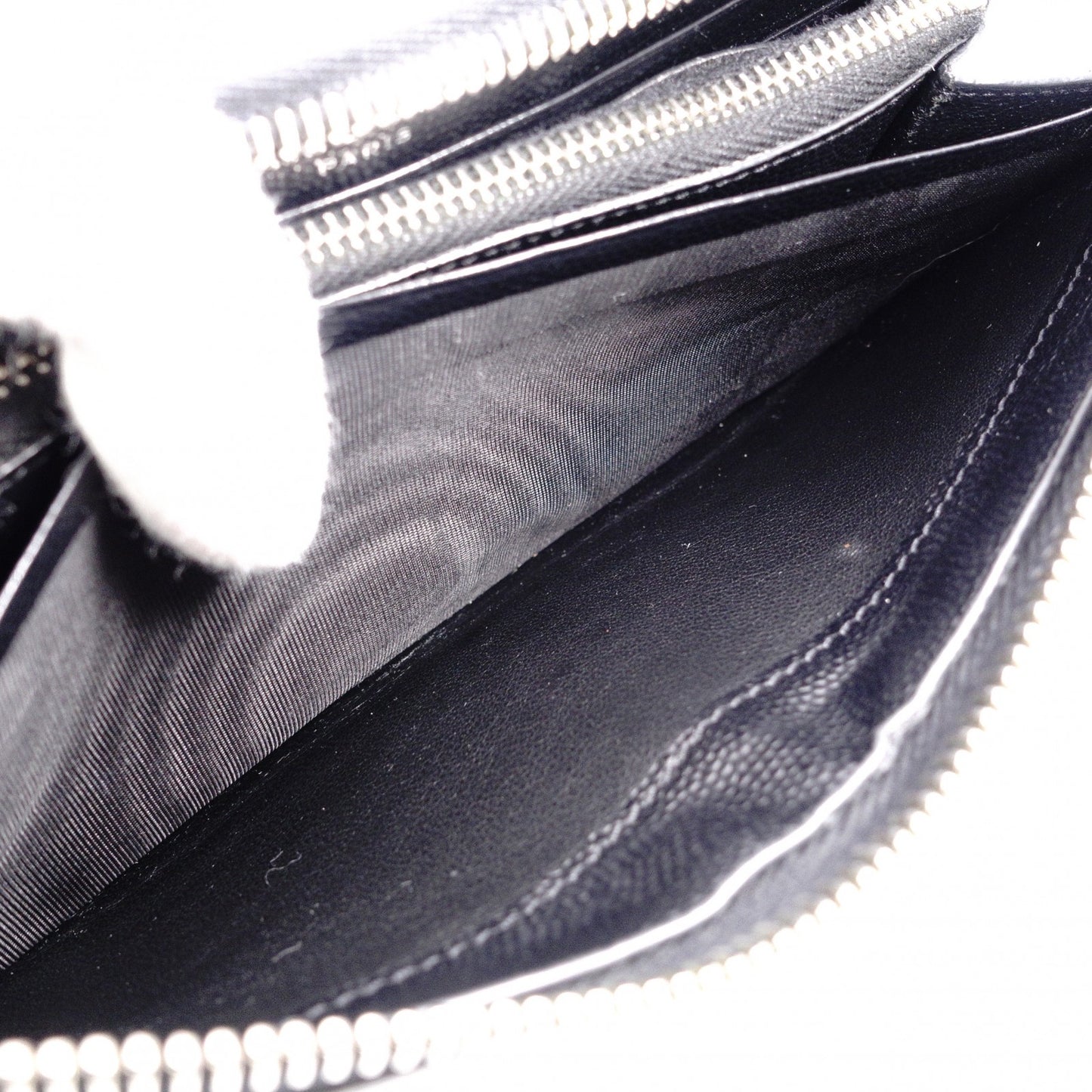 SAINT LAURENT Cassandra Long Wallet, Leather, Black, YSL Logo, Silver Hardware