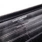 SAINT LAURENT Cassandra Long Wallet, Leather, Black, YSL Logo, Silver Hardware