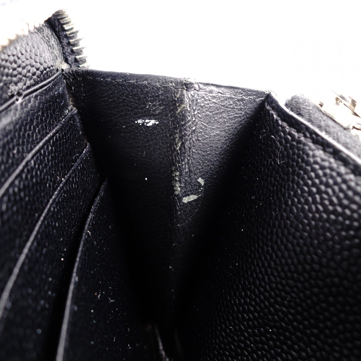 SAINT LAURENT Cassandra Long Wallet, Leather, Black, YSL Logo, Silver Hardware