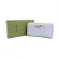 GUCCI Zumi Long Wallet, Leather, Blue, Gold Hardware