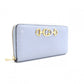 GUCCI Zumi Long Wallet, Leather, Blue, Gold Hardware