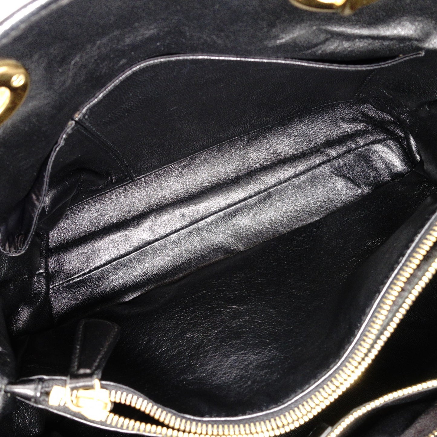 Christian Dior Cannage Lady Dior Handbag, Leather, Black, 2-Way, Gold Hardware