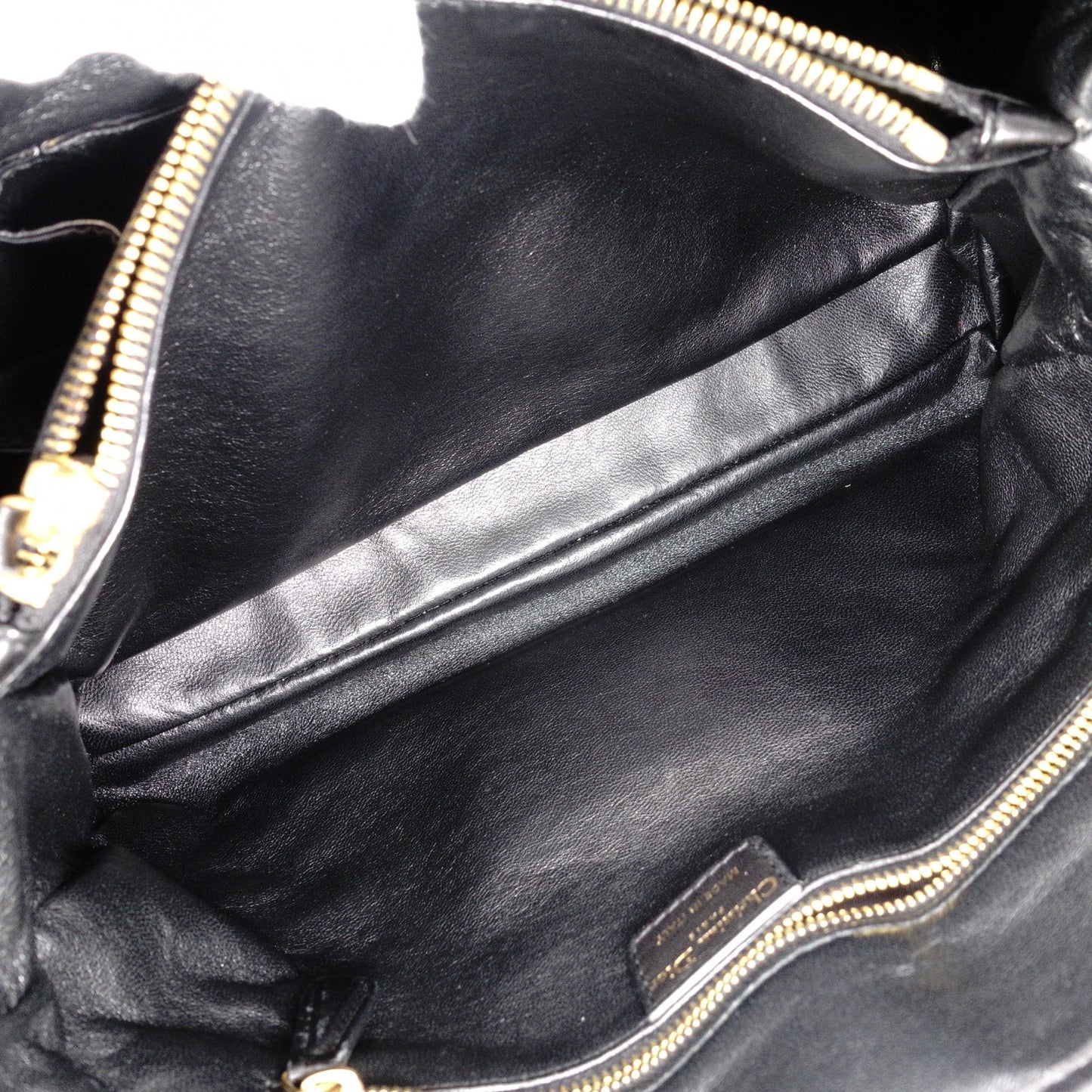 Christian Dior Cannage Lady Dior Handbag, Leather, Black, 2-Way, Gold Hardware