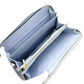 GUCCI Zumi Long Wallet, Leather, Blue, Gold Hardware