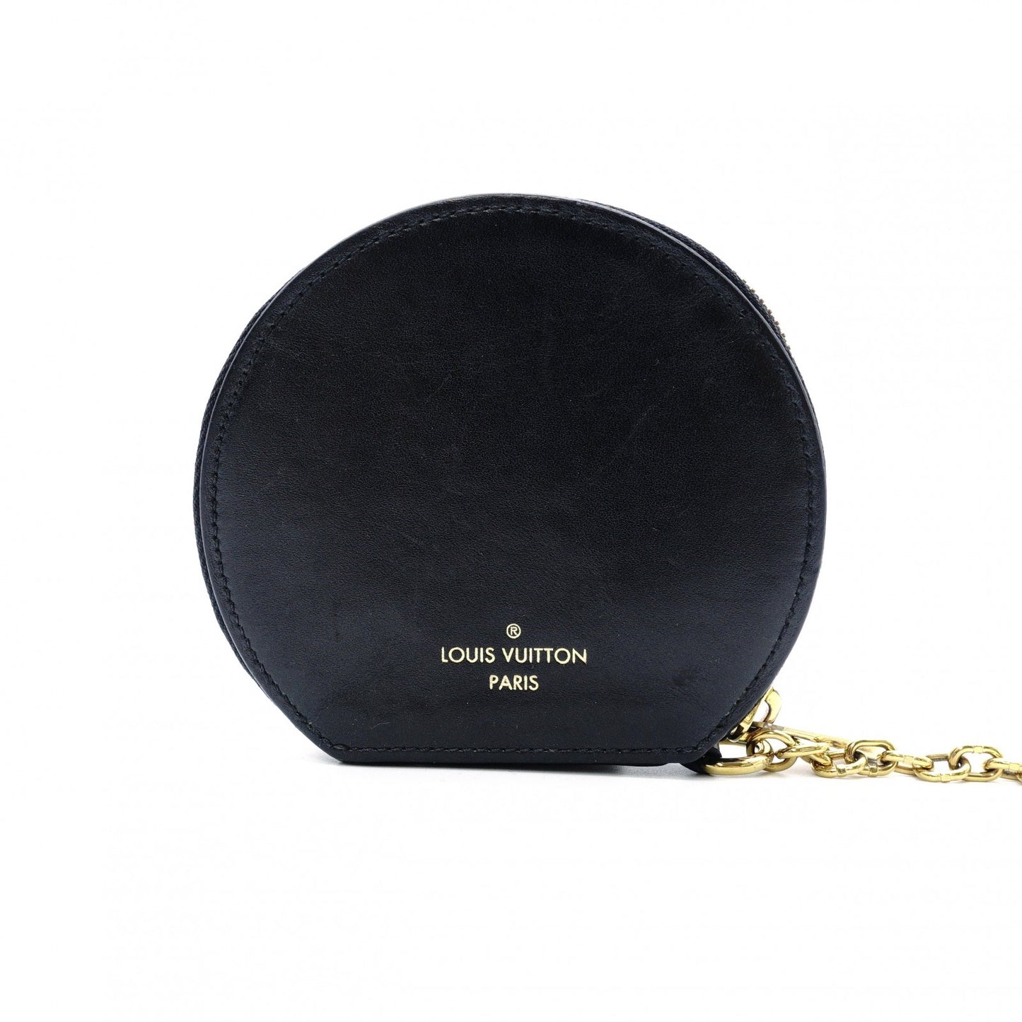 LOUIS VUITTON Monogram Canvas Coin Case Black
