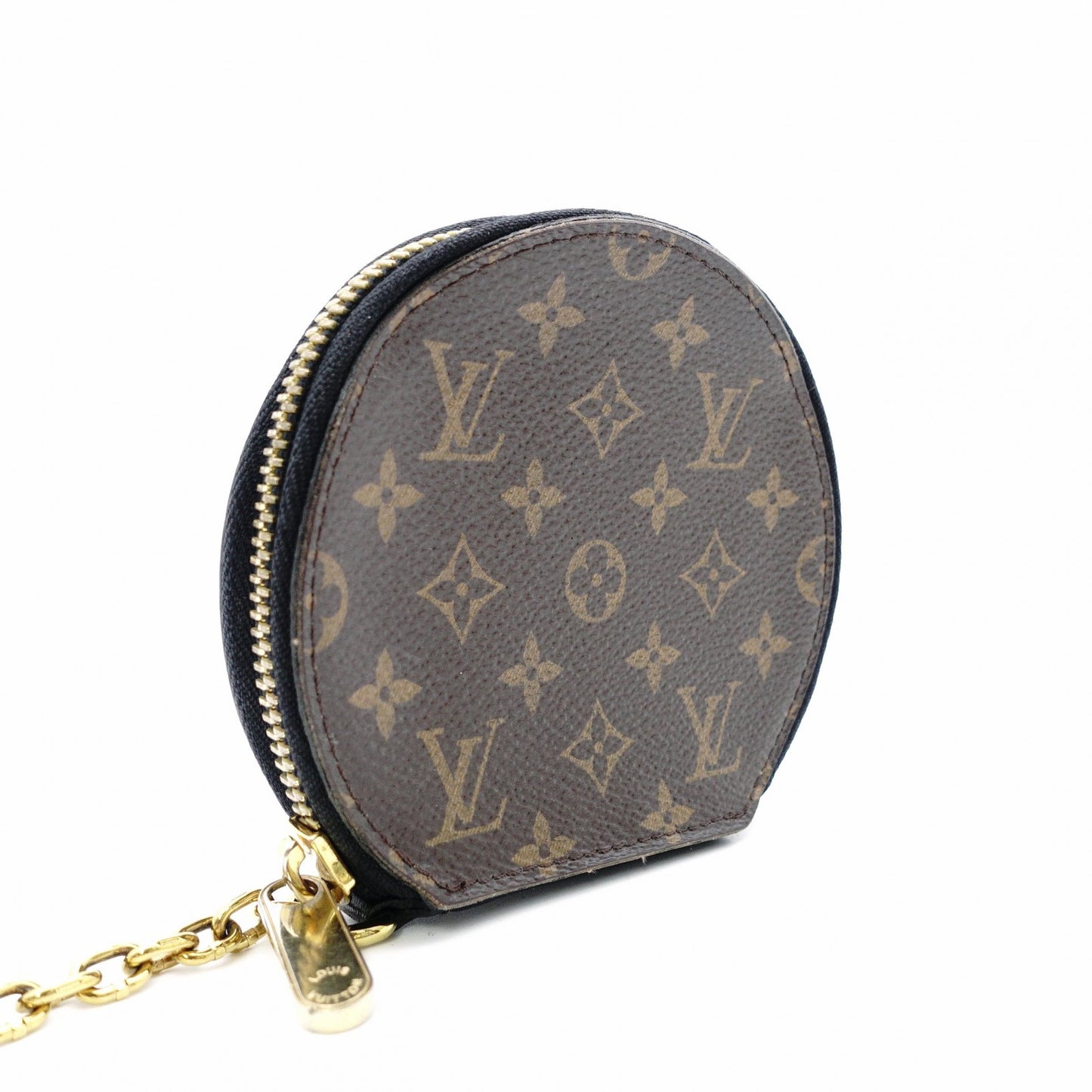 LOUIS VUITTON Monogram Canvas Coin Case Black