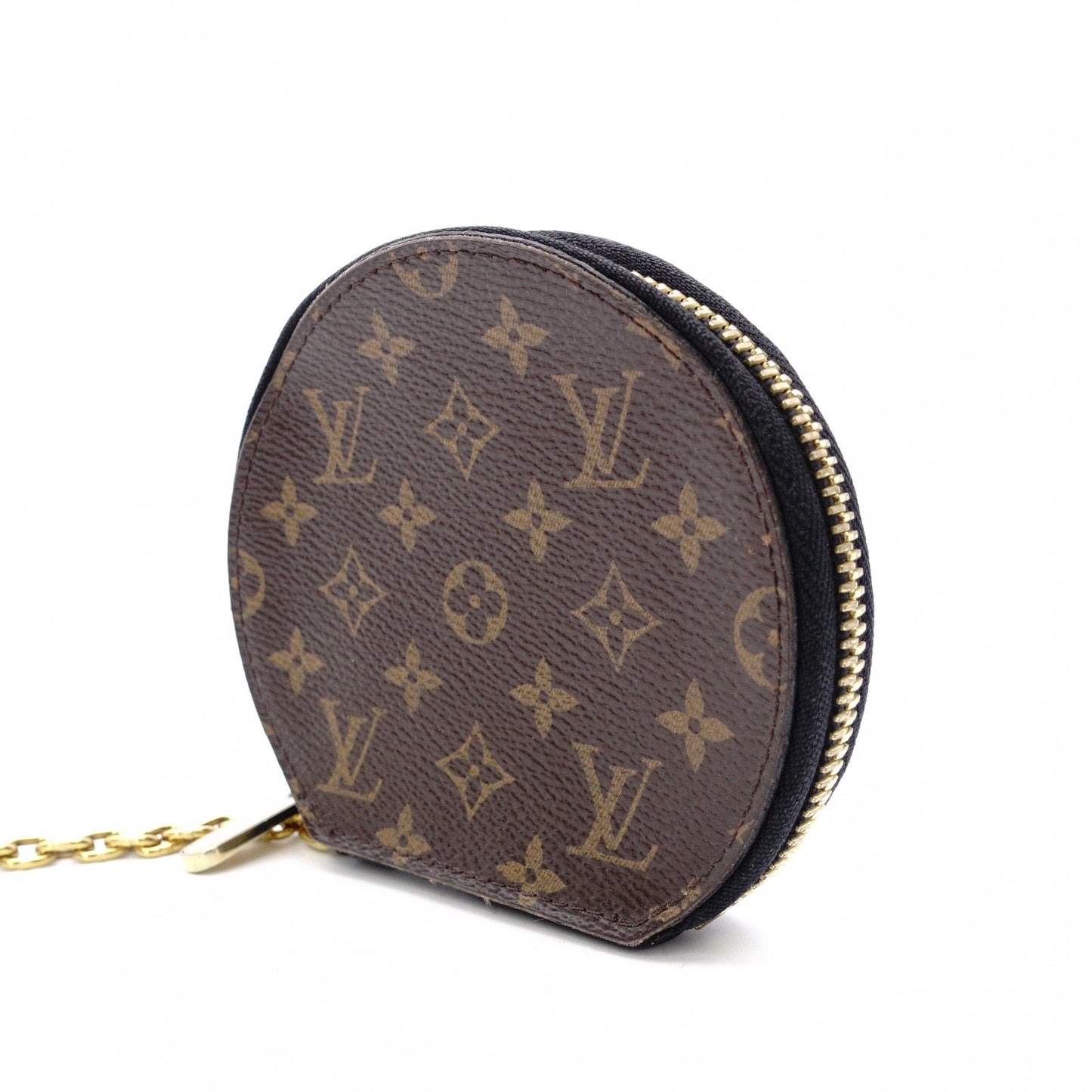 LOUIS VUITTON Monogram Canvas Coin Case Black