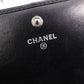 CHANEL Lambskin Cambon Line Long Wallet, Leather, Black, Silver, CC Logo