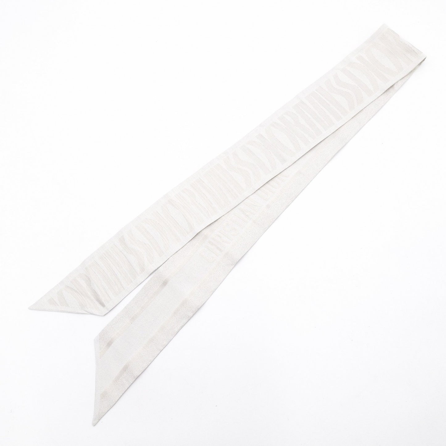 Christian Dior Silk Scarf Silver