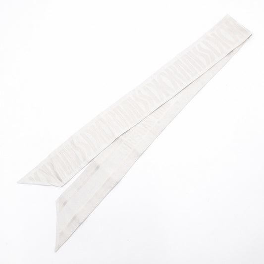 Christian Dior Silk Scarf Silver