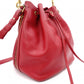 SAINT LAURENT Emmanuel 2-Way Shoulder Bag, Leather, Red, Women's