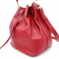 SAINT LAURENT Emmanuel 2-Way Shoulder Bag, Leather, Red, Women's