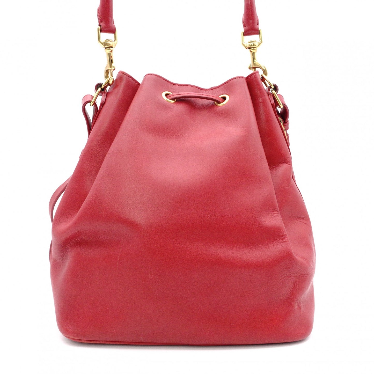 SAINT LAURENT Emmanuel 2-Way Shoulder Bag, Leather, Red, Women's