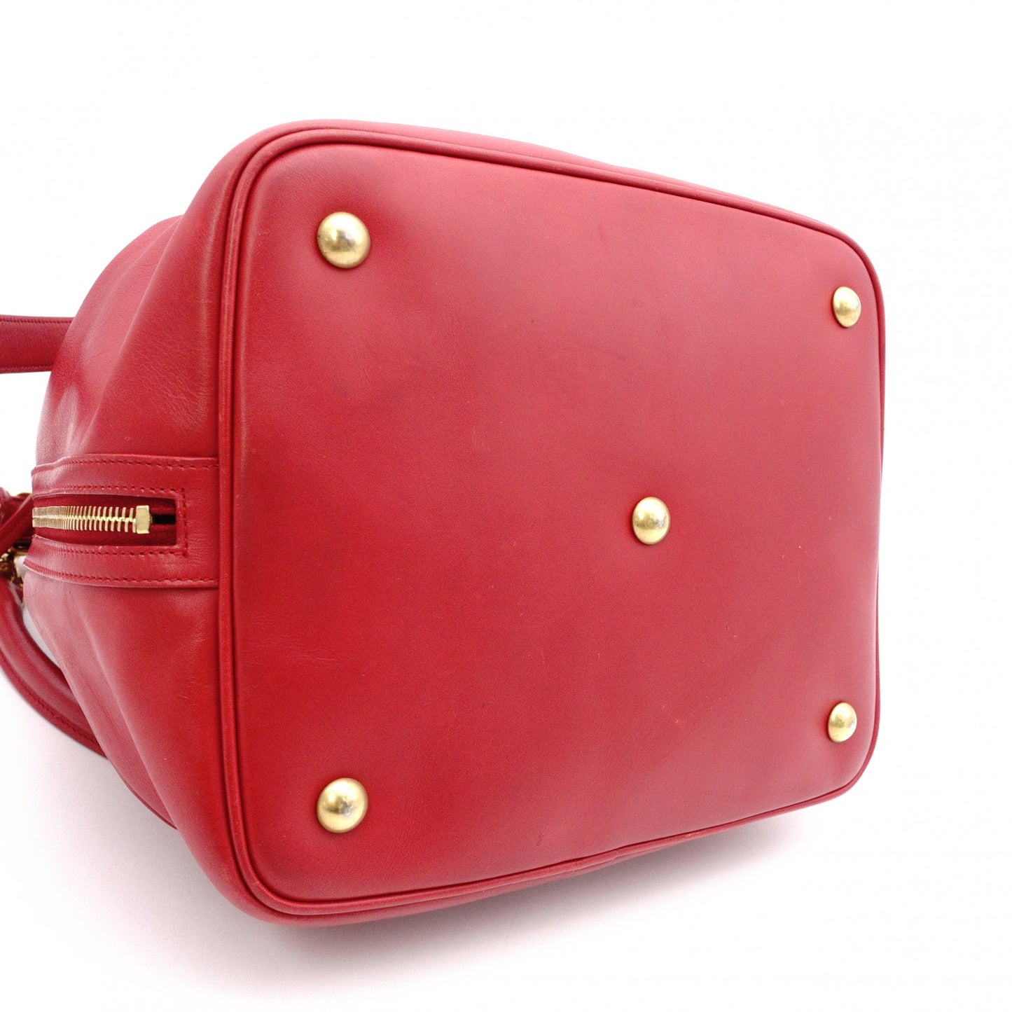 SAINT LAURENT Emmanuel 2-Way Shoulder Bag, Leather, Red, Women's