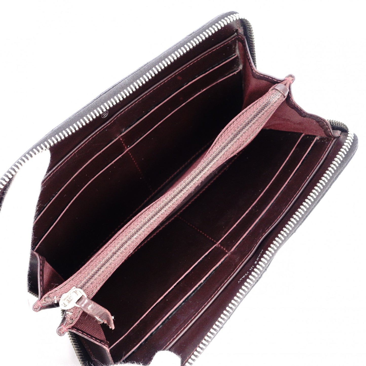 CHANEL Caviar Skin Matelassé Long Wallet, Leather, Black, CC Logo, Silver Hardware