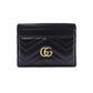 GUCCI Marmont Card Case Leather Black Men's