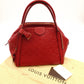 LOUIS VUITTON Marre MM Monogram Implant Handbag Red Leather Gold Hardware 7-10-195