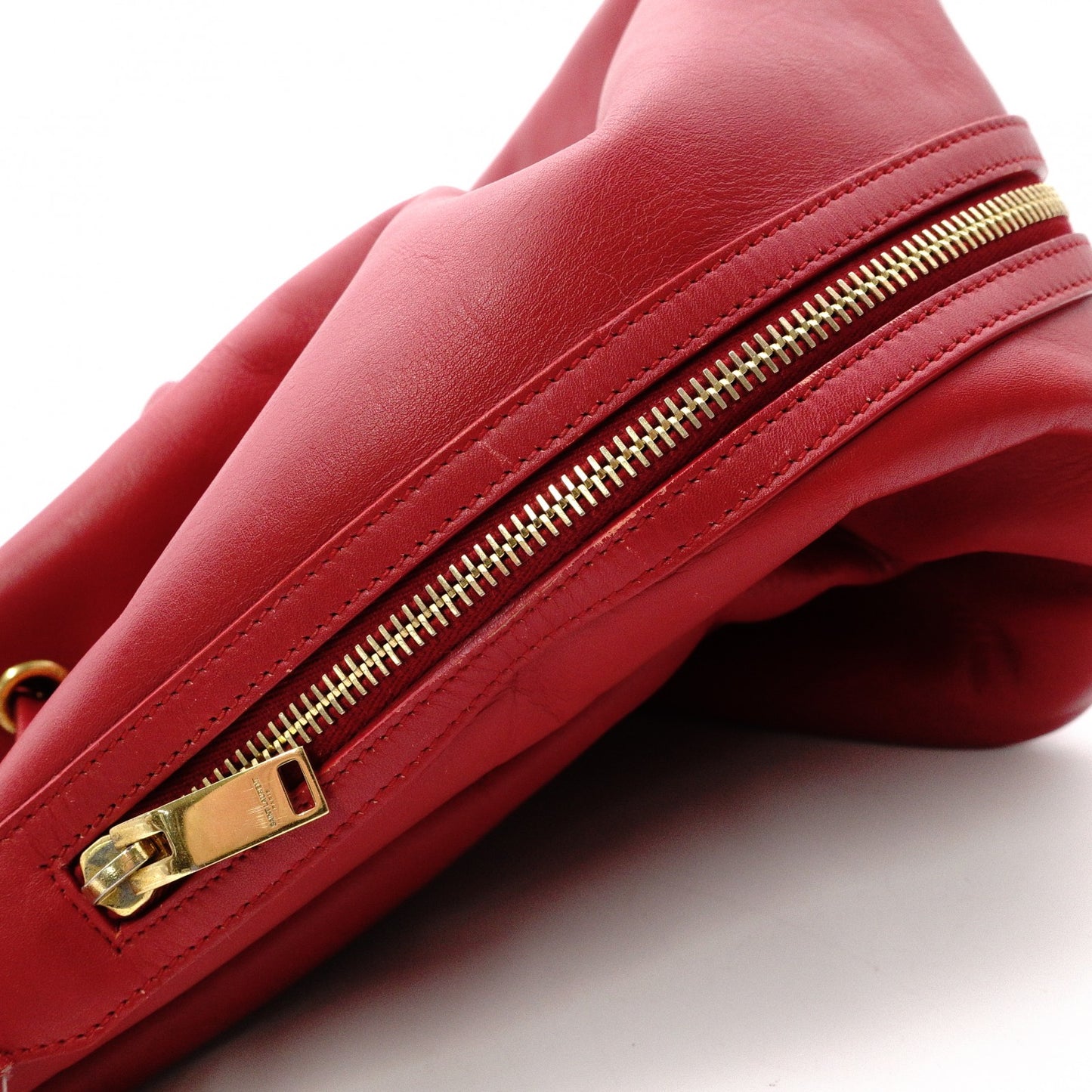 SAINT LAURENT Emmanuel 2-Way Shoulder Bag, Leather, Red, Women's