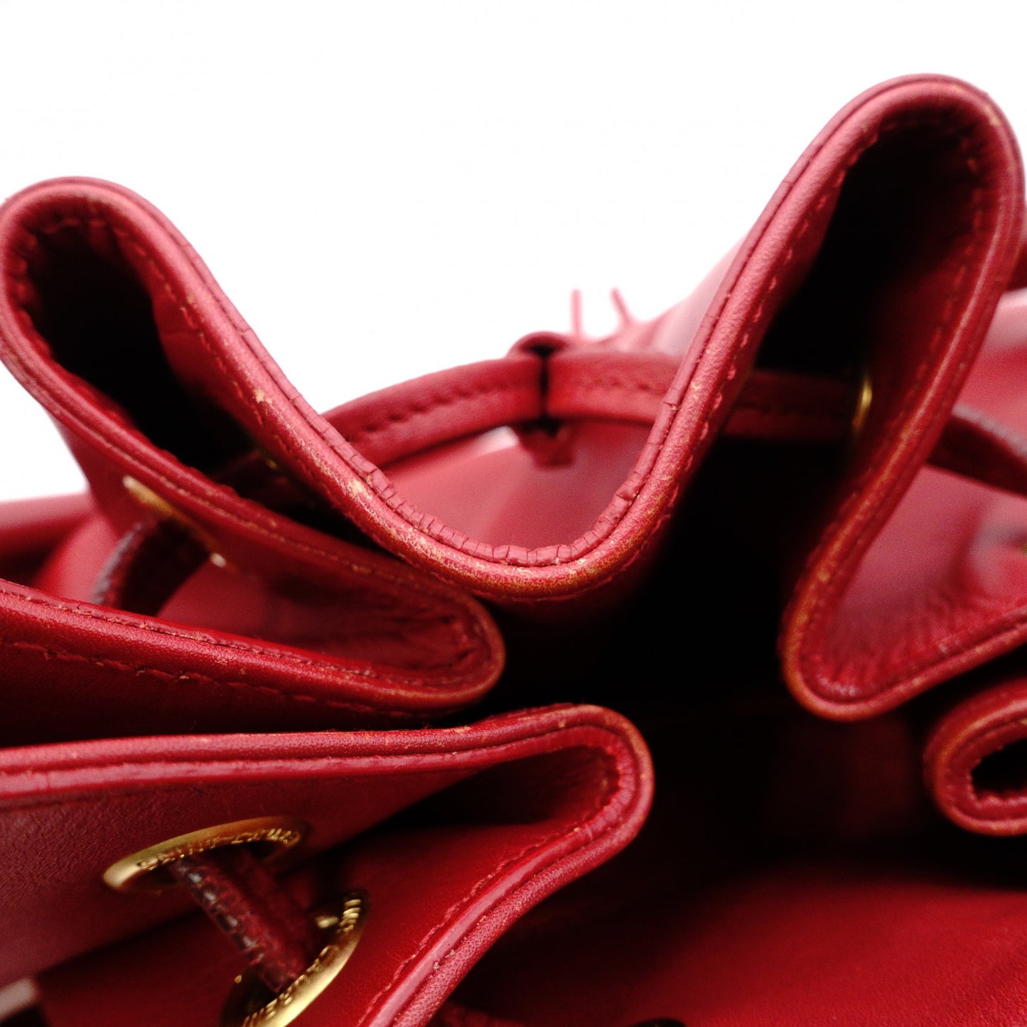 SAINT LAURENT Emmanuel 2-Way Shoulder Bag, Leather, Red, Women's