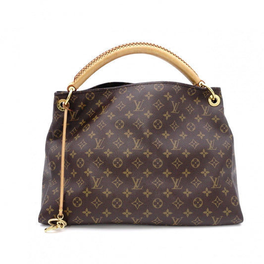 LOUIS VUITTON Artsy MM Monogram Canvas Shoulder Bag, Leather and PVC, Brown