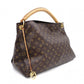 LOUIS VUITTON Artsy MM Monogram Canvas Shoulder Bag, Leather and PVC, Brown