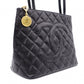 CHANEL Tote, Tote Bag, Leather, Black, Gold Hardware, Shoulder Strap, Vintage
