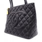 CHANEL Tote, Tote Bag, Leather, Black, Gold Hardware, Shoulder Strap, Vintage