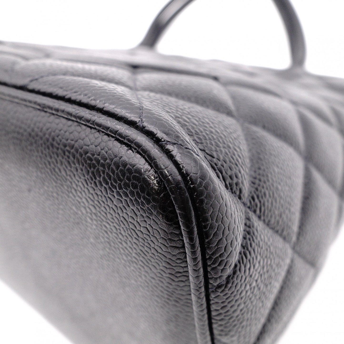 CHANEL Tote, Tote Bag, Leather, Black, Gold Hardware, Shoulder Strap, Vintage