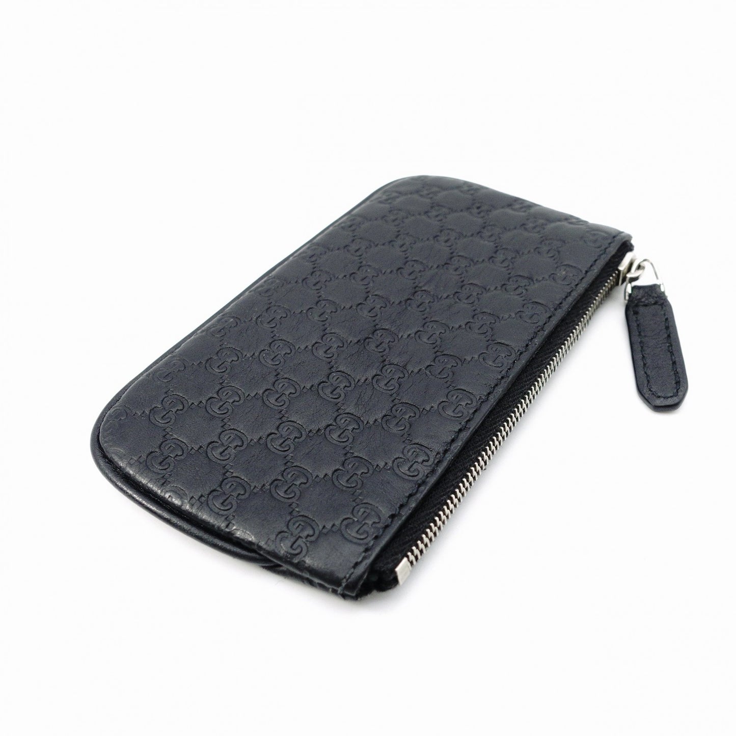 Gucci Shima Coin Case Leather Black Men's