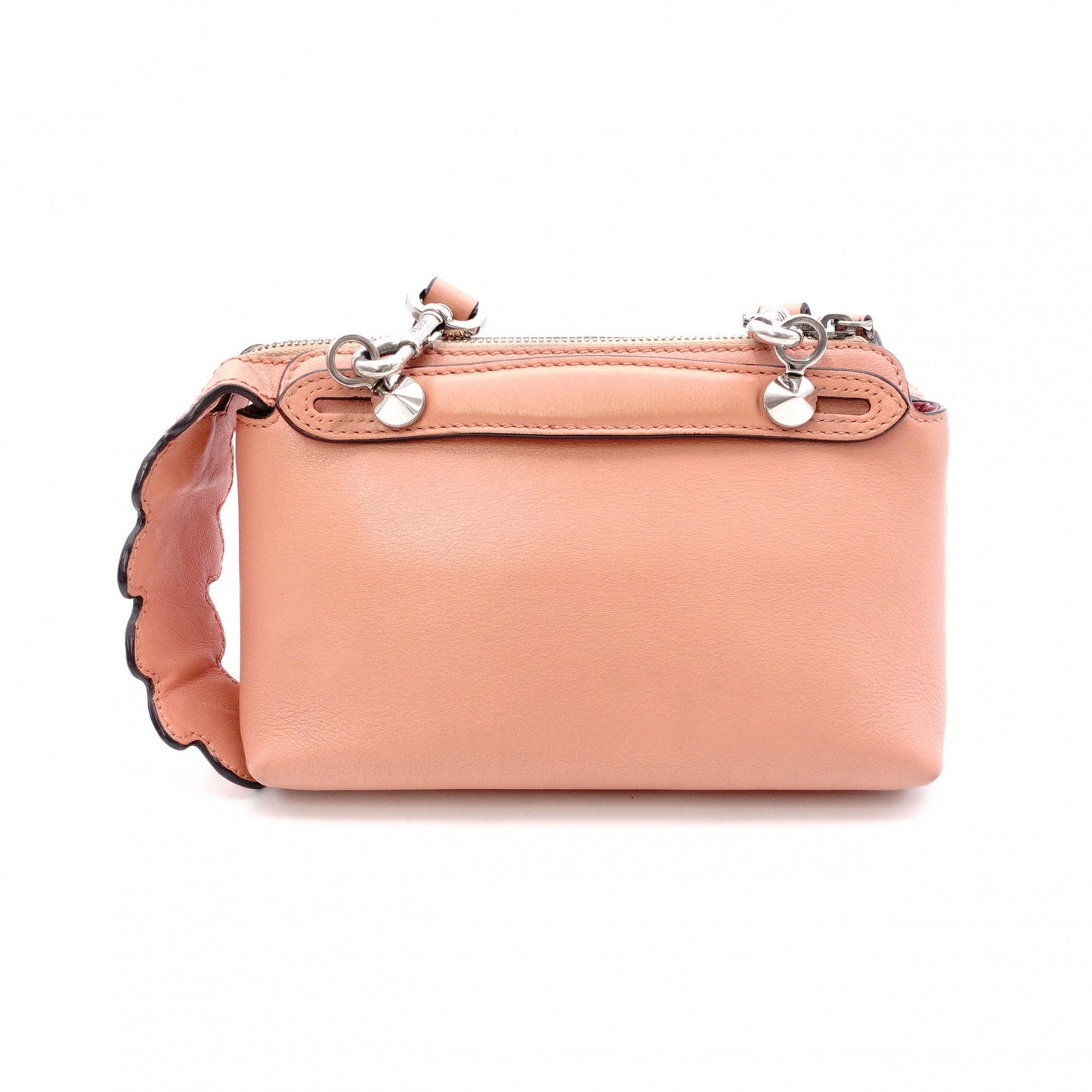 FENDI By the Way Handbag Leather Coral Pink 2-Way