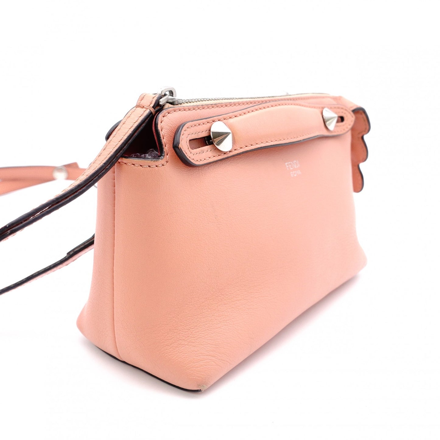 FENDI By the Way Handbag Leather Coral Pink 2-Way