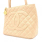 CHANEL Tote, Tote Bag, Leather, Beige, Gold Hardware, Shoulder Strap