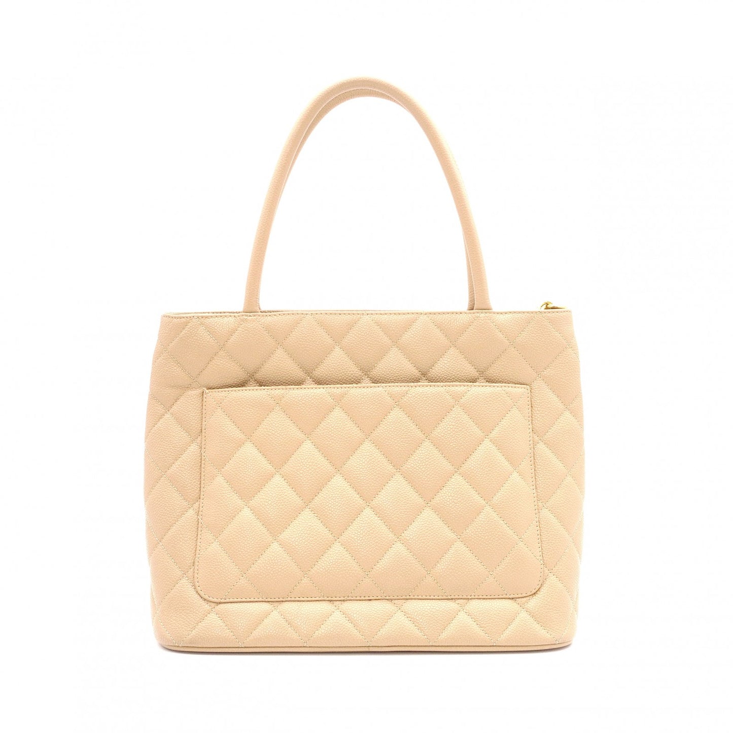 CHANEL Tote, Tote Bag, Leather, Beige, Gold Hardware, Shoulder Strap