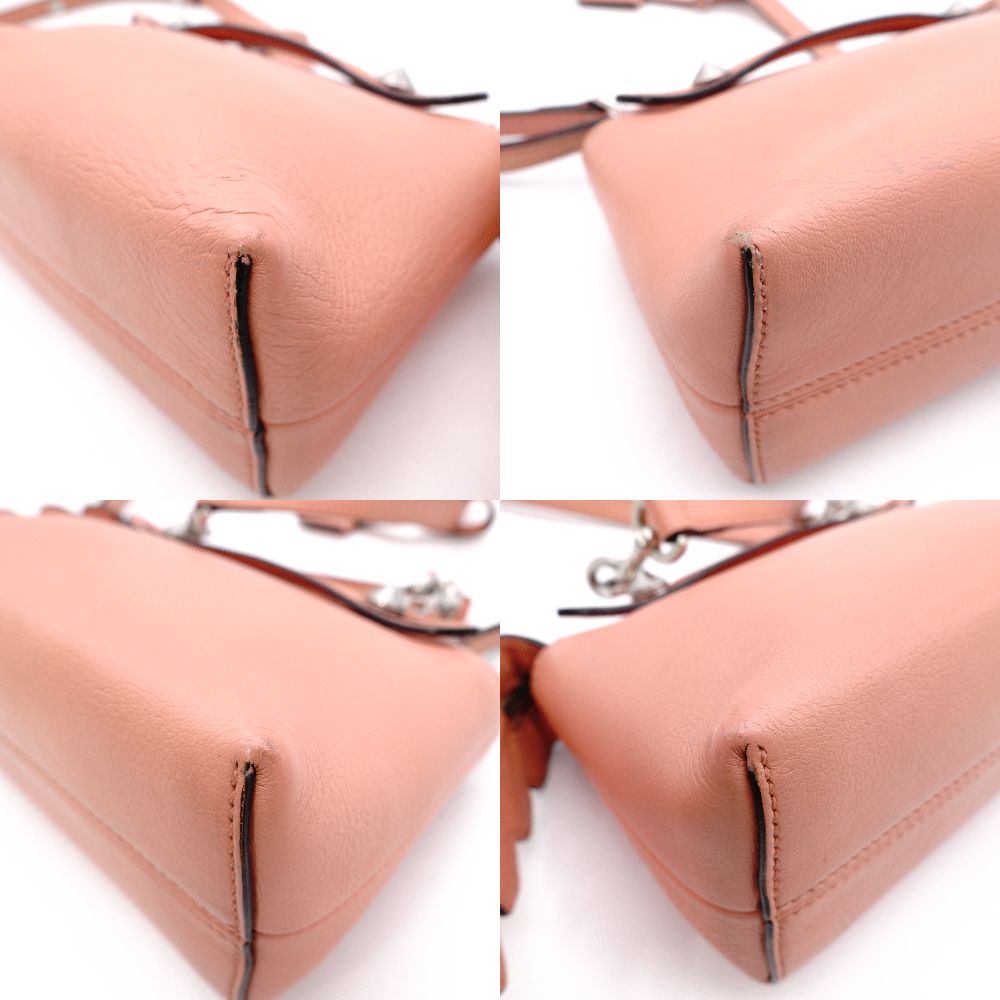 FENDI By the Way Handbag Leather Coral Pink 2-Way