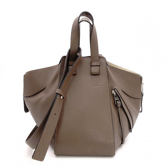 LOEWE Hammock Small Handbag, Leather, Brown, 2-Way Crossbody