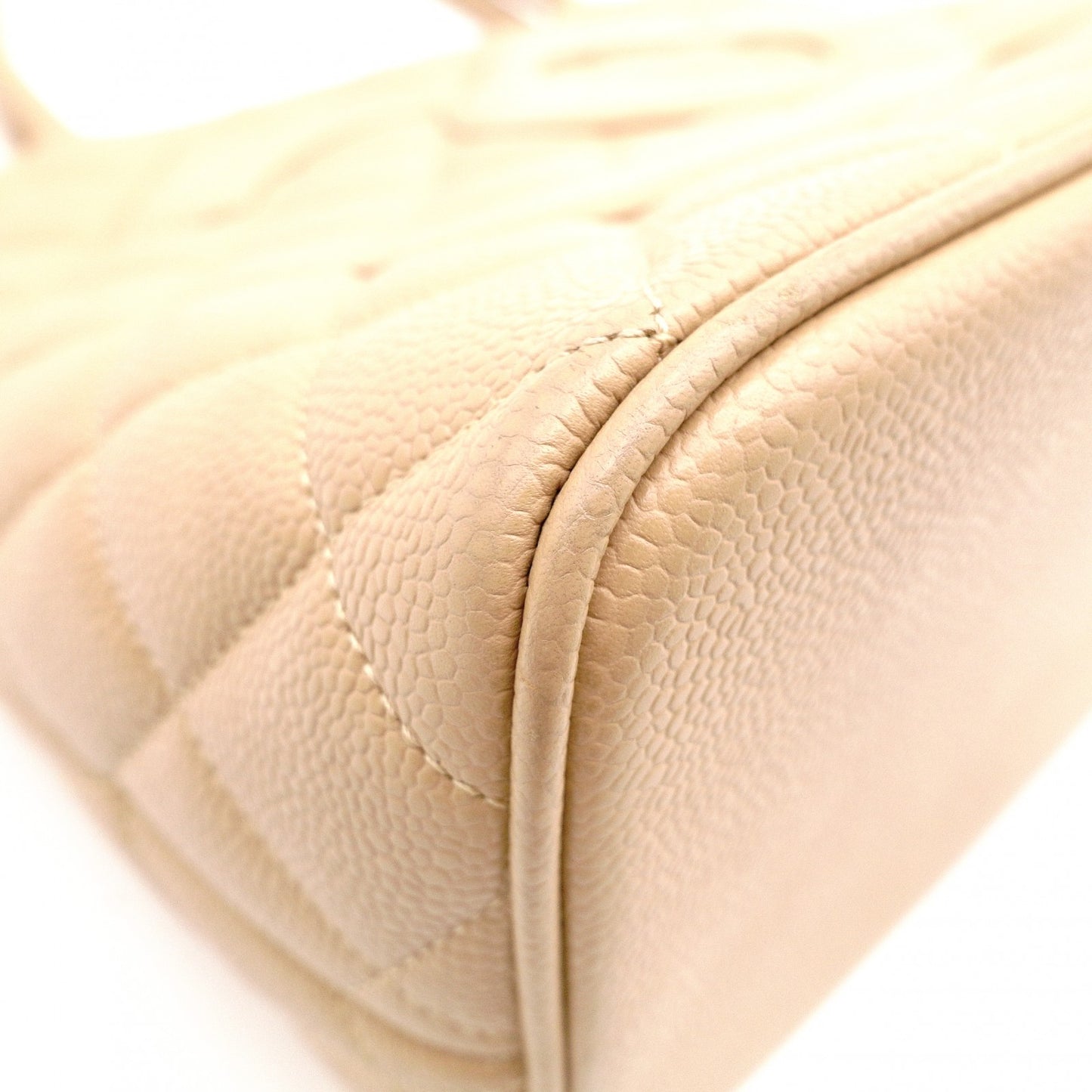 CHANEL Tote, Tote Bag, Leather, Beige, Gold Hardware, Shoulder Strap