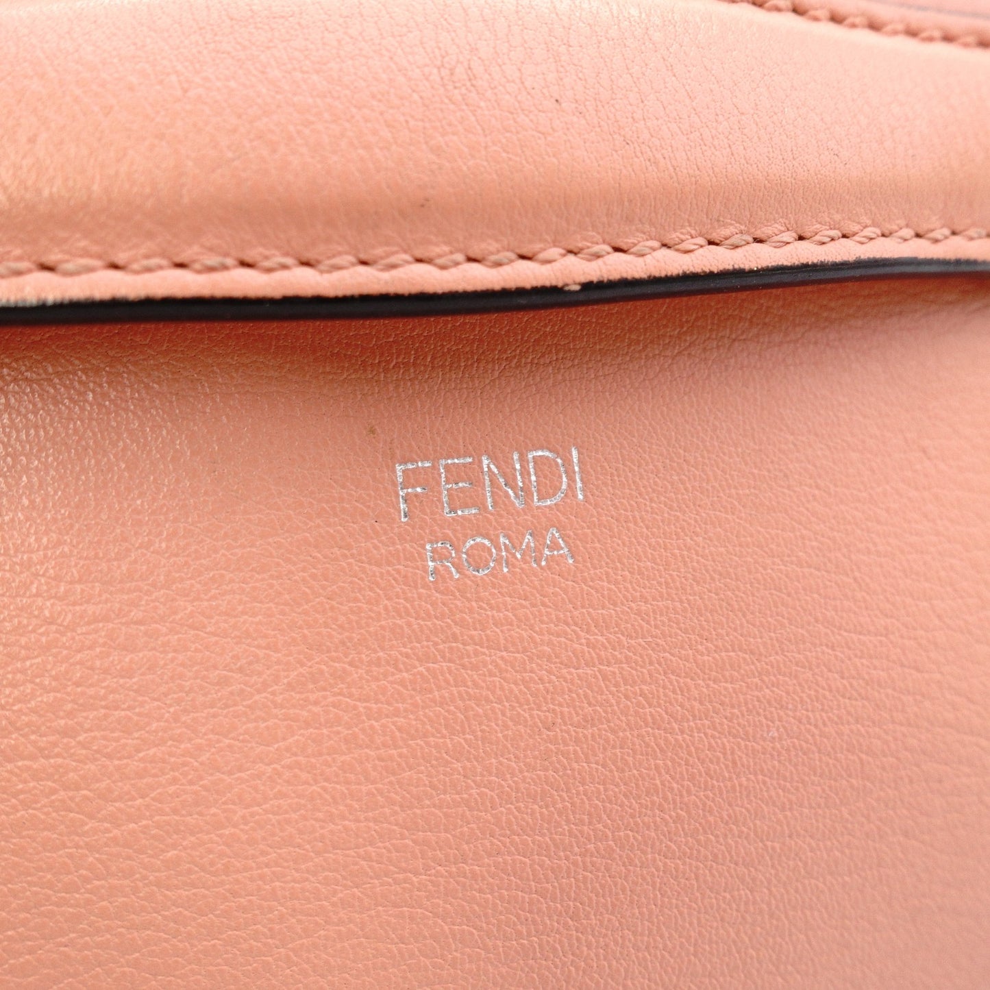 FENDI By the Way Handbag Leather Coral Pink 2-Way