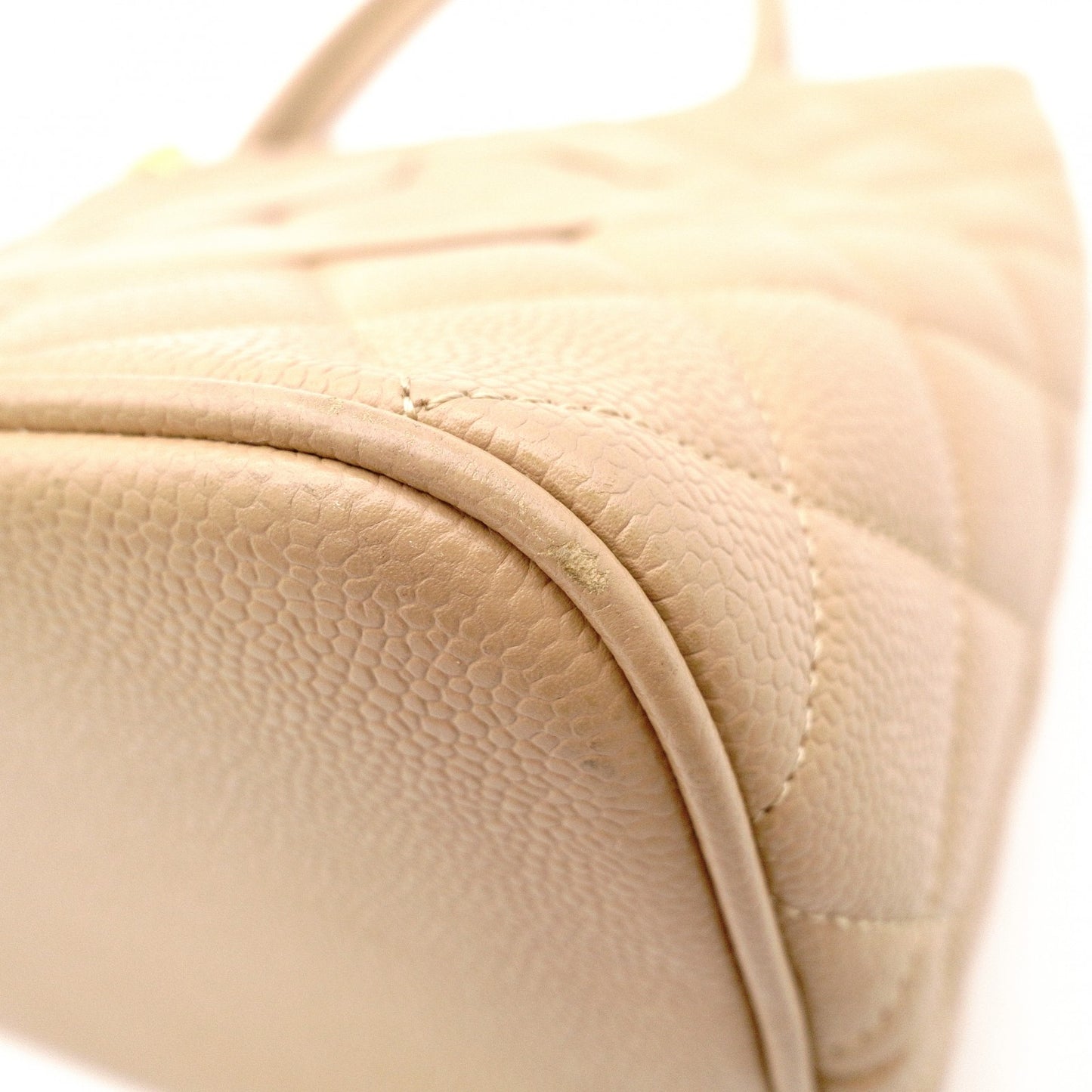 CHANEL Tote, Tote Bag, Leather, Beige, Gold Hardware, Shoulder Strap