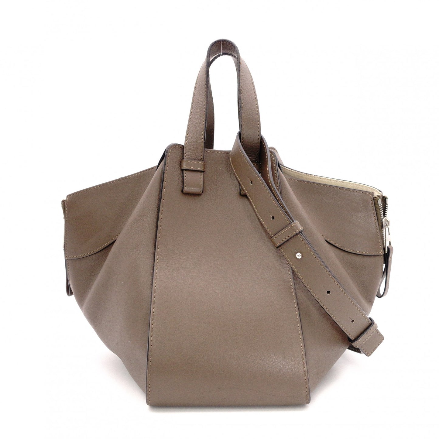 LOEWE Hammock Small Handbag, Leather, Brown, 2-Way Crossbody